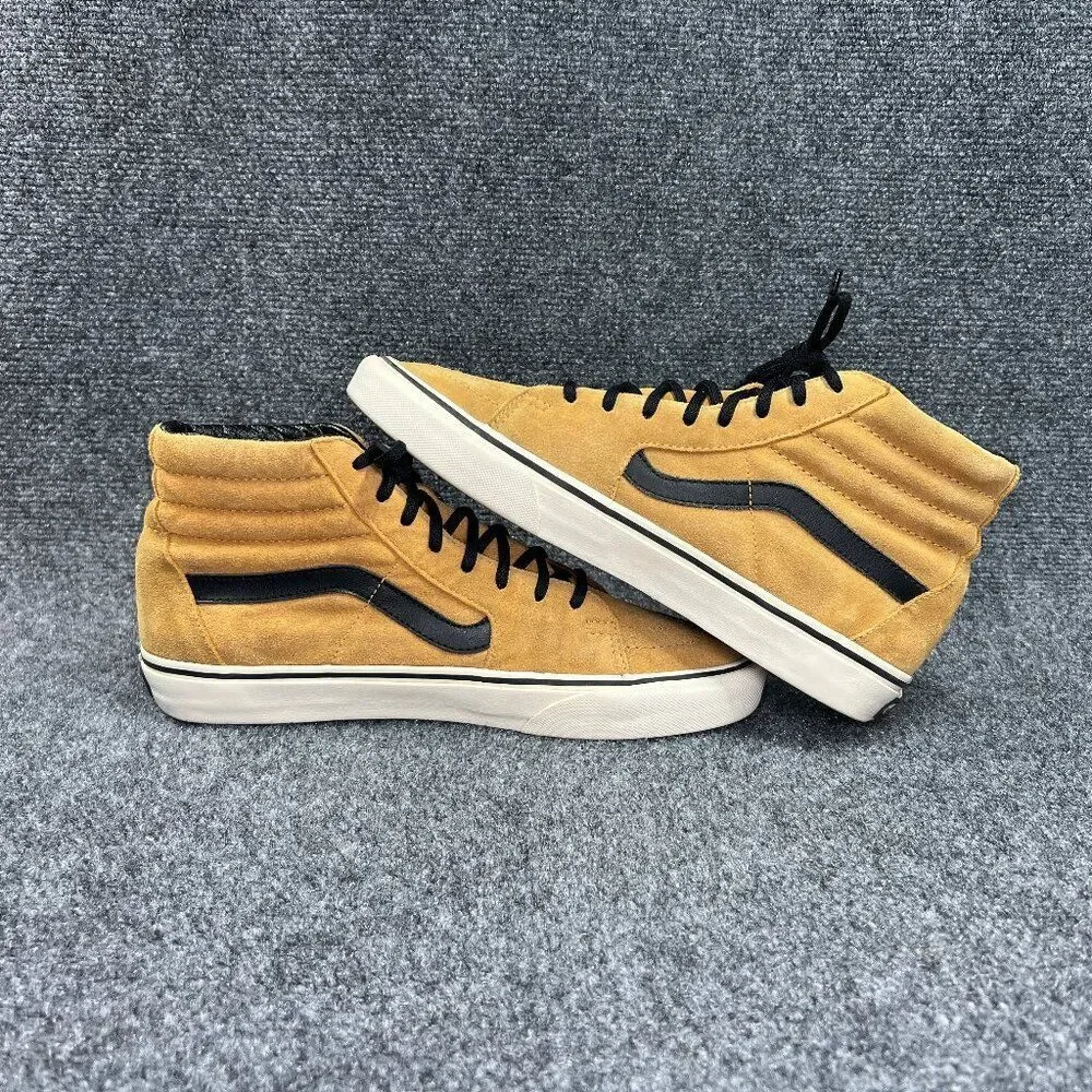 Vans Old Skool Sneakers Men's Size 9.5 Tan Suded Athletic High Top Skate‎ Shoes